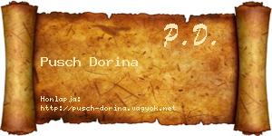 Pusch Dorina névjegykártya